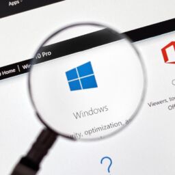 Windows 10 under a magnifying glass
