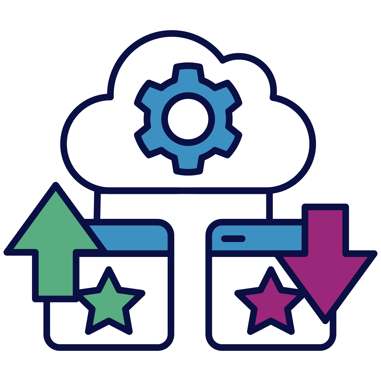 Cloud Hosting Icon