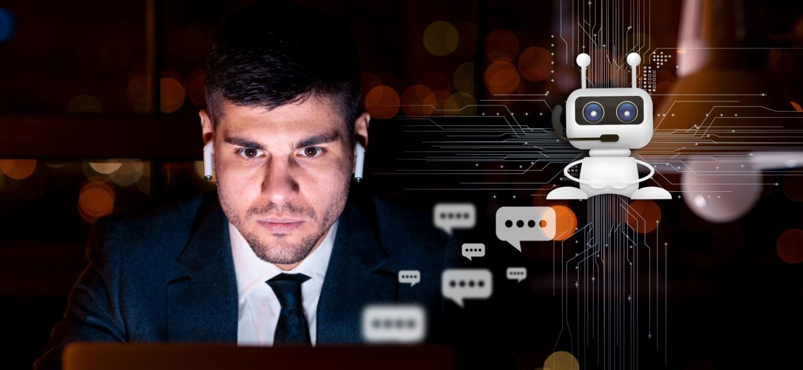 Person using a laptop.