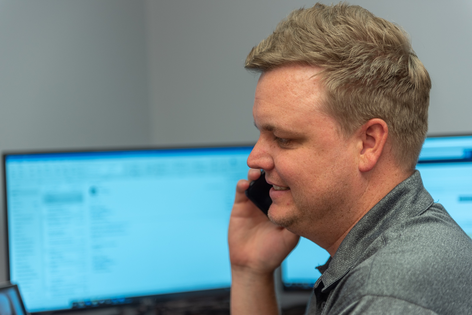 The Boss taking a support call.