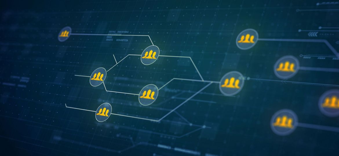 Group of People Network Circuit Board Link Connection Technology